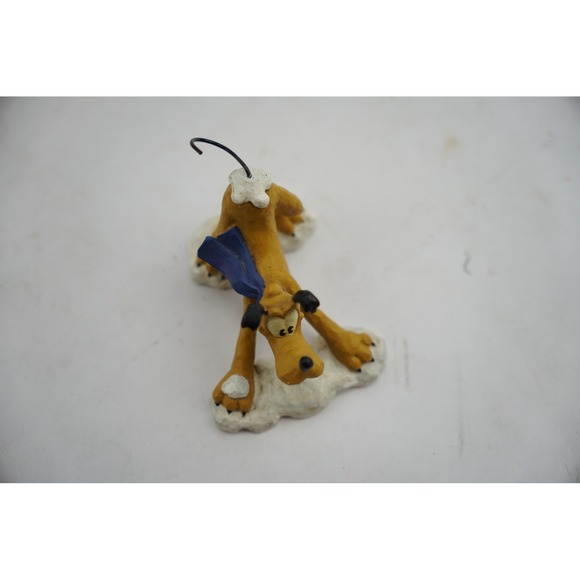 Disney Pluto Figure Midwest Of Cannon Falls Resin Snow Winter Scarf Mickey & Co - Picture 5 of 6